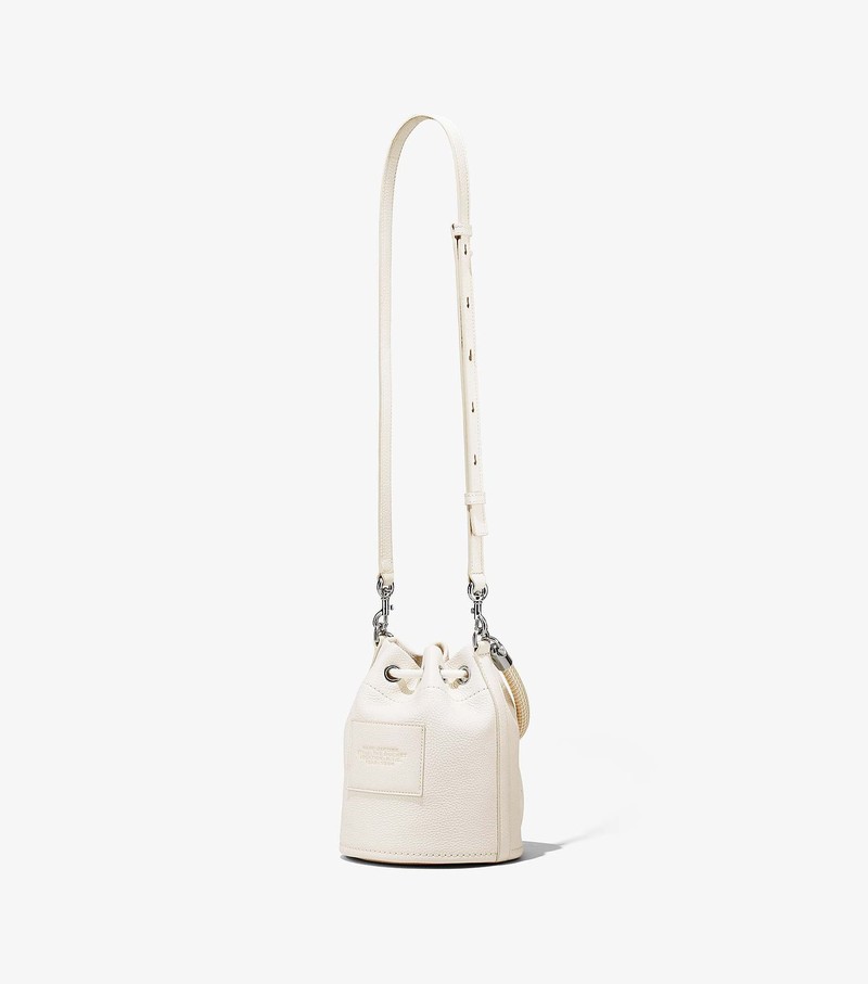 Women's Marc Jacobs Leather Bucket Bags White | UAE-740963