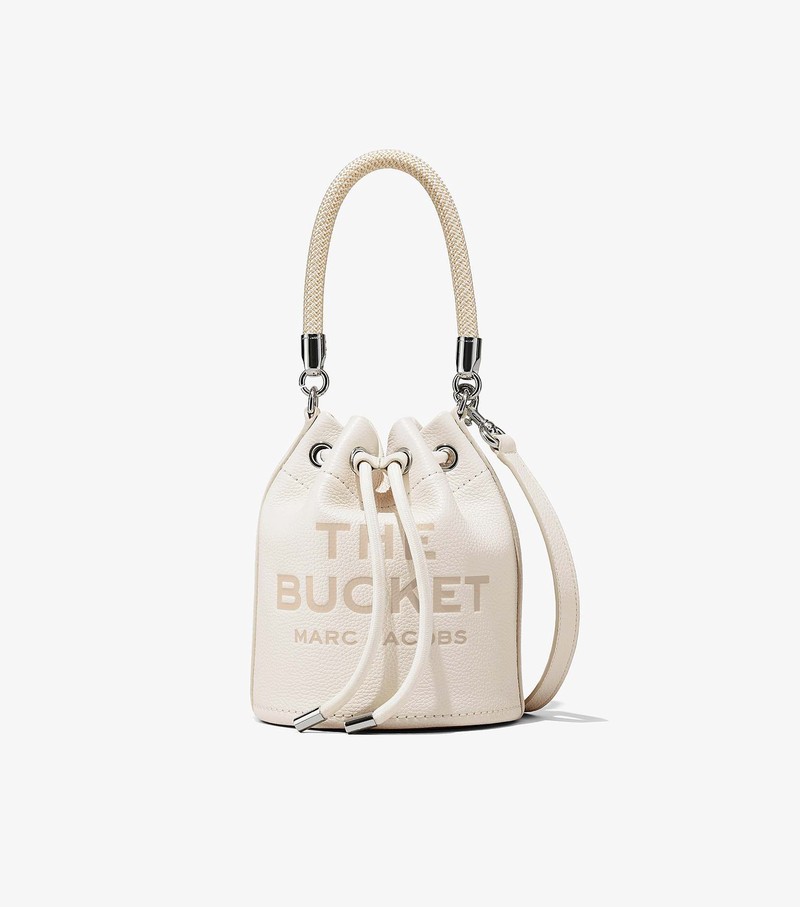 Women\'s Marc Jacobs Leather Bucket Bags White | UAE-740963