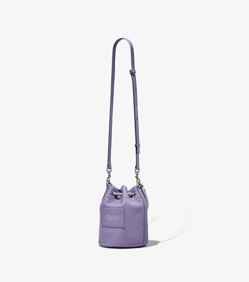 Women's Marc Jacobs Leather Bucket Bags Purple | UAE-835492