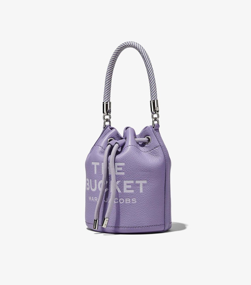 Women's Marc Jacobs Leather Bucket Bags Purple | UAE-835492