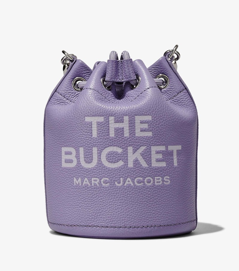 Women's Marc Jacobs Leather Bucket Bags Purple | UAE-835492