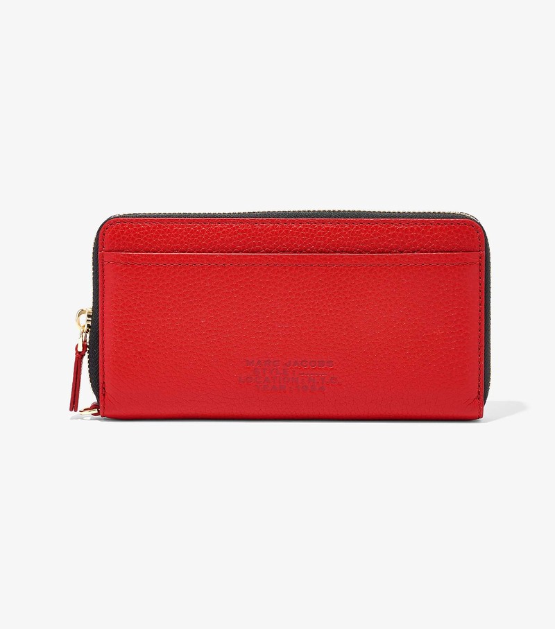 Women's Marc Jacobs Leather Continental Large Wallets Red | UAE-237180