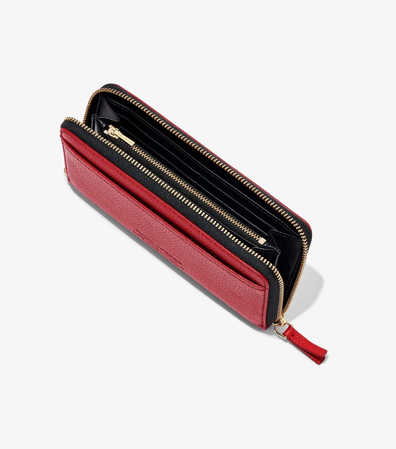 Women's Marc Jacobs Leather Continental Large Wallets Red | UAE-237180