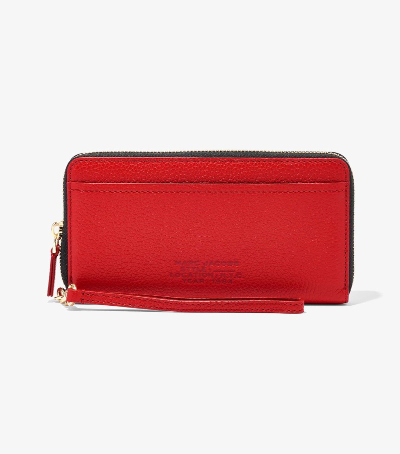 Women\'s Marc Jacobs Leather Continental Large Wallets Red | UAE-237180