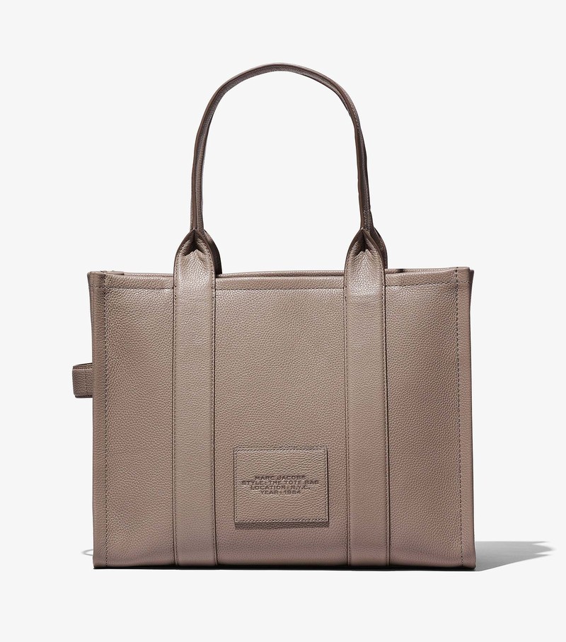 Women's Marc Jacobs Leather Large Tote Bags Grey | UAE-685072