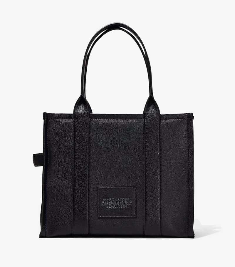 Women's Marc Jacobs Leather Large Tote Bags Black | UAE-871924