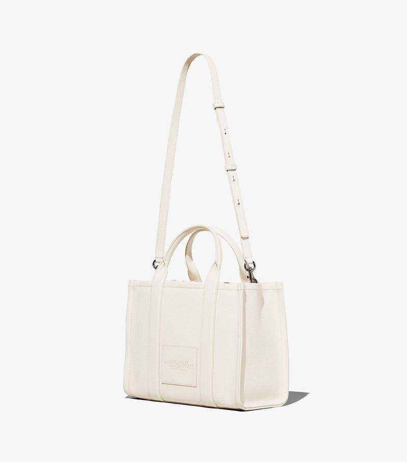 Women's Marc Jacobs Leather Medium Tote Bags White | UAE-189062