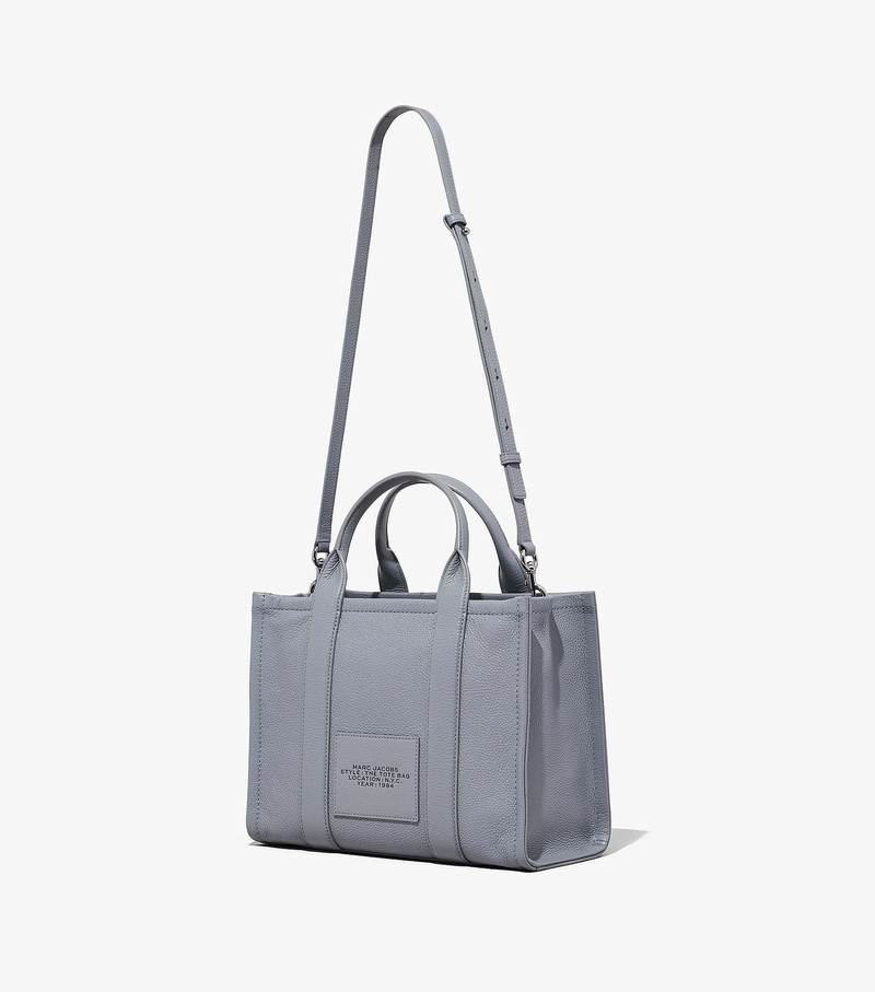 Women's Marc Jacobs Leather Medium Tote Bags Grey | UAE-460287