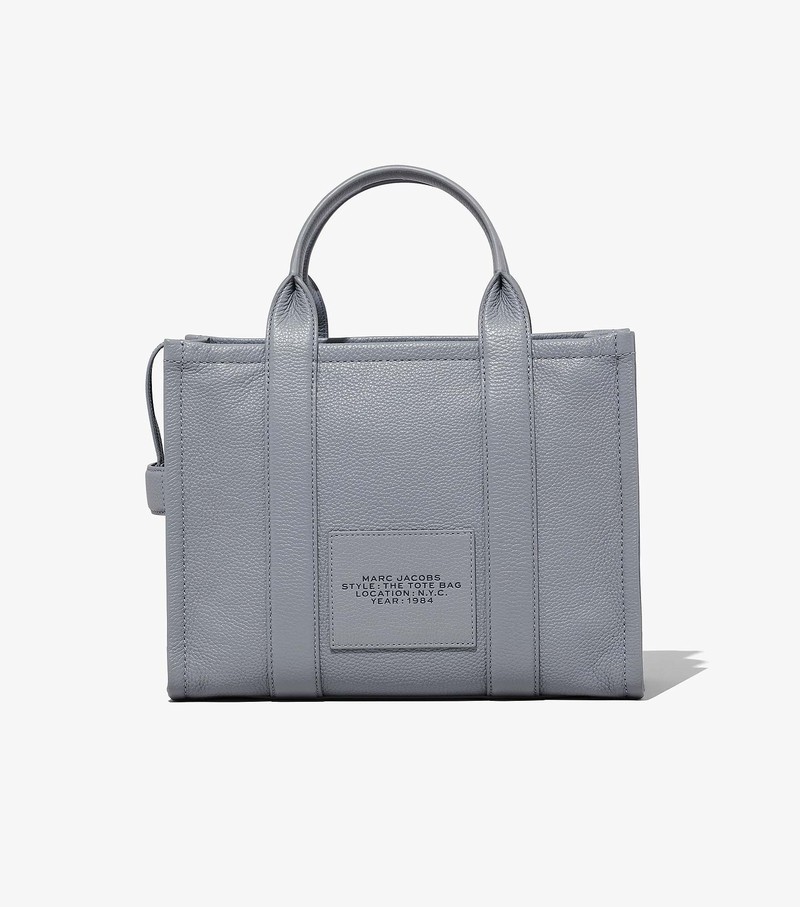 Women's Marc Jacobs Leather Medium Tote Bags Grey | UAE-460287