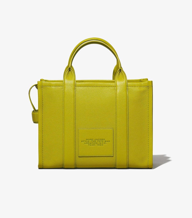 Women's Marc Jacobs Leather Medium Tote Bags Green | UAE-720816