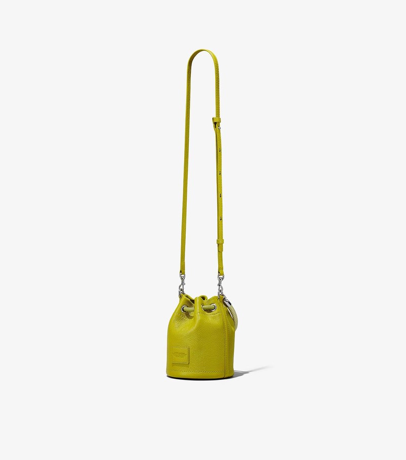 Women's Marc Jacobs Leather Micro Bucket Bags Green | UAE-036529