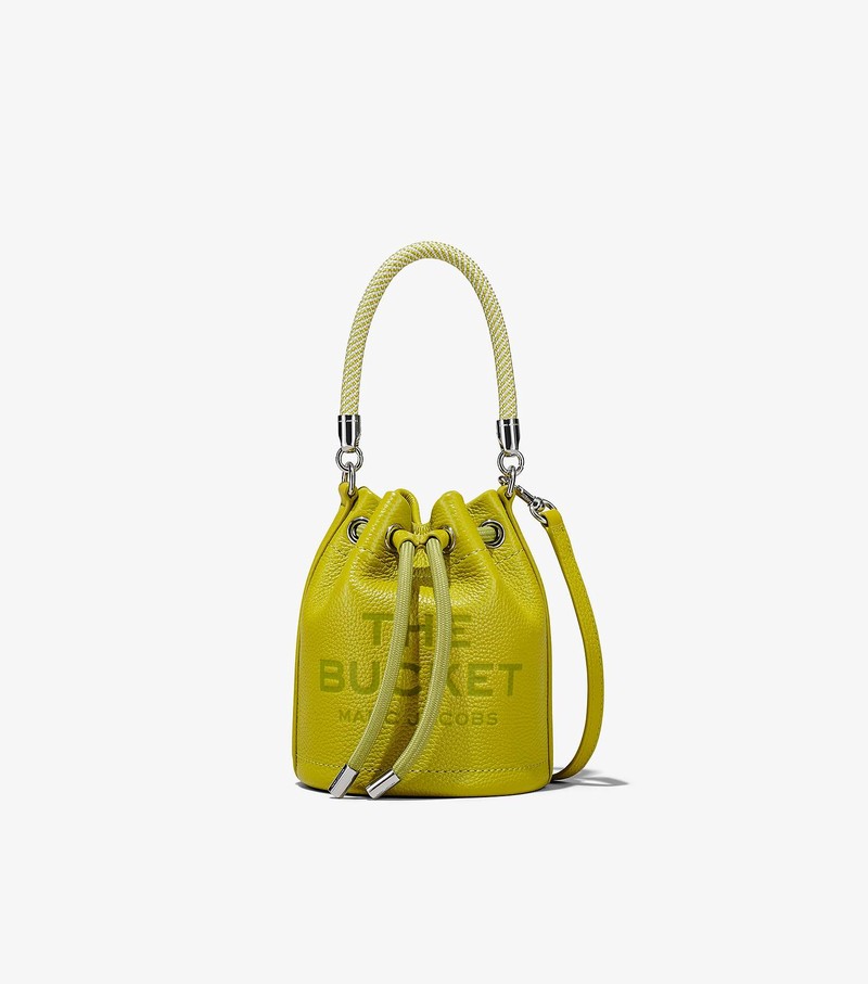 Women\'s Marc Jacobs Leather Micro Bucket Bags Green | UAE-036529