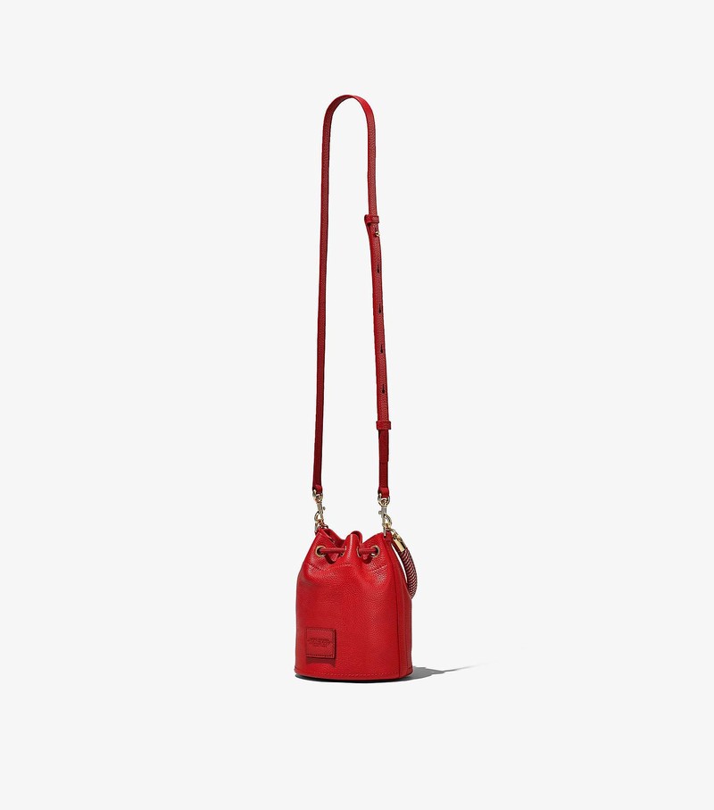 Women's Marc Jacobs Leather Micro Bucket Bags Red | UAE-129874