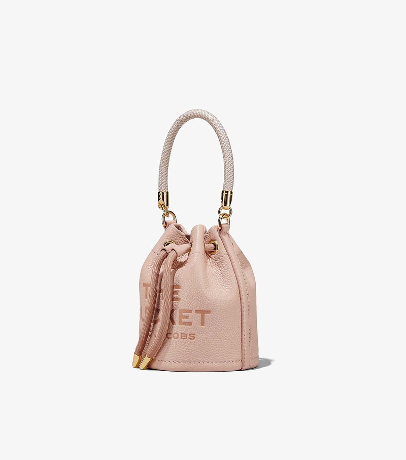 Women's Marc Jacobs Leather Micro Bucket Bags Cream | UAE-182503