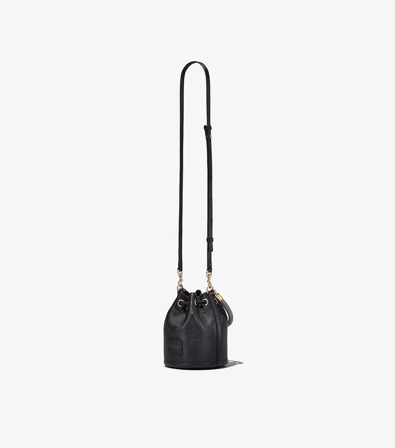 Women's Marc Jacobs Leather Micro Bucket Bags Black | UAE-482075