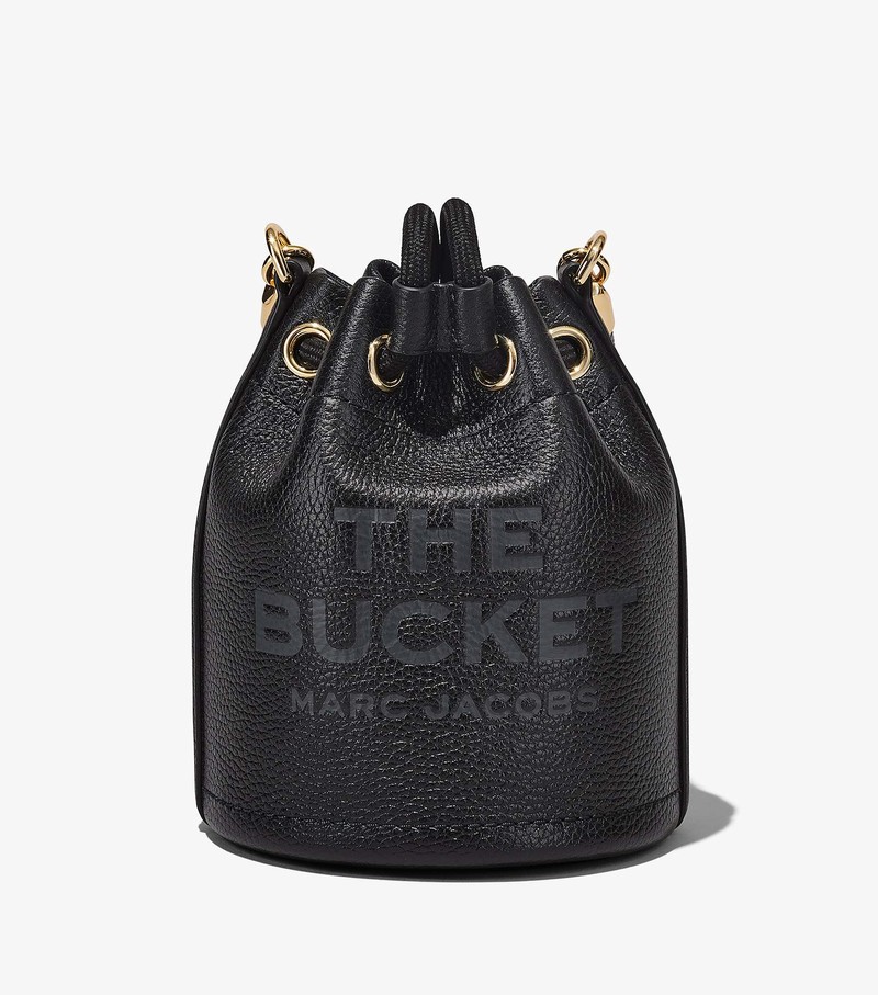 Women's Marc Jacobs Leather Micro Bucket Bags Black | UAE-482075