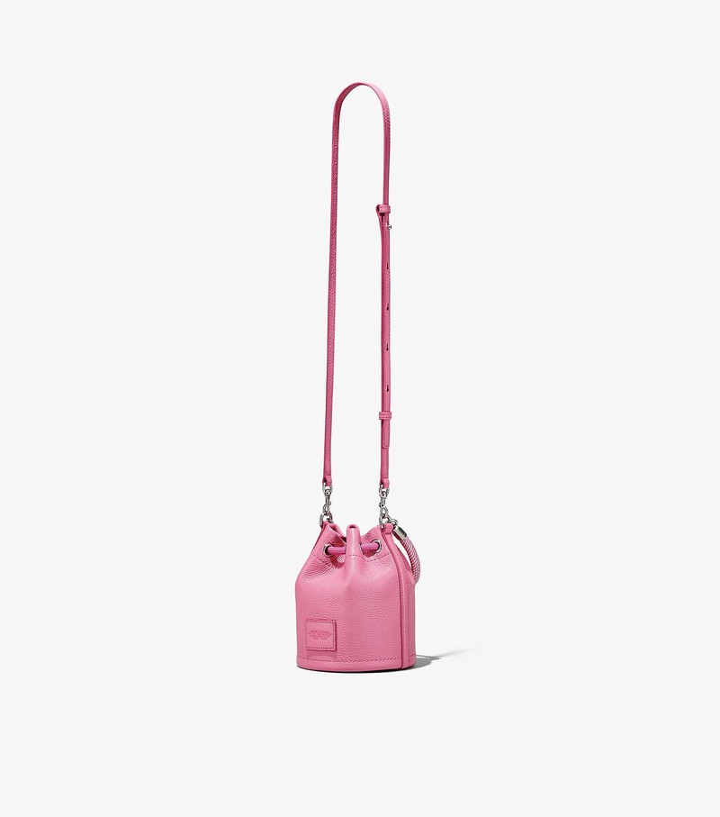 Women's Marc Jacobs Leather Micro Bucket Bags Pink | UAE-875916