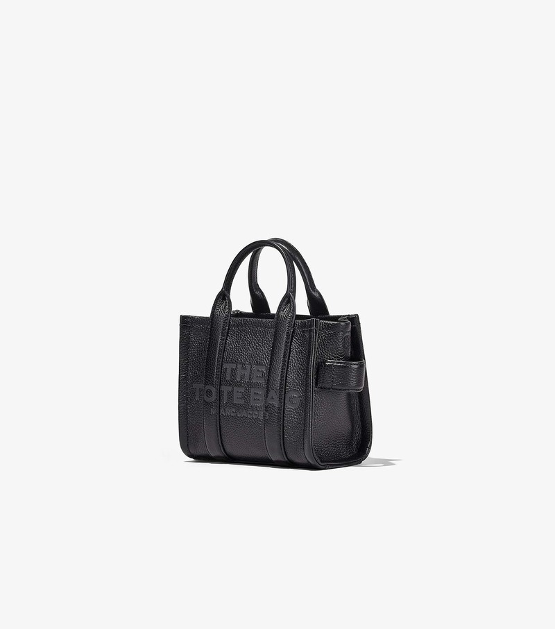 Women's Marc Jacobs Leather Micro Tote Bags Black | UAE-530472