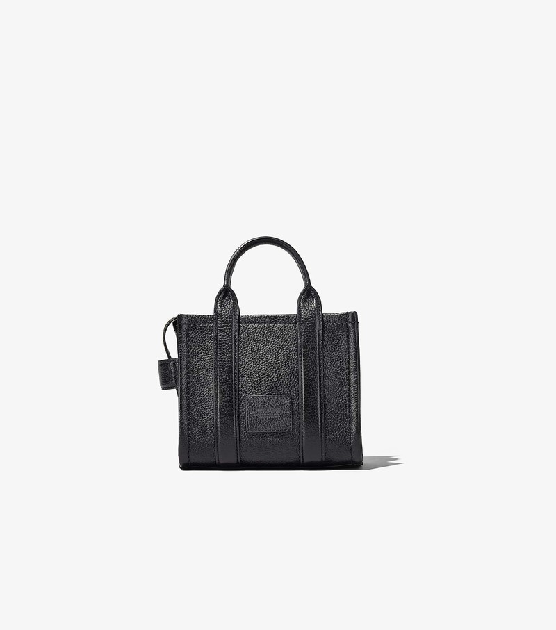 Women's Marc Jacobs Leather Micro Tote Bags Black | UAE-530472