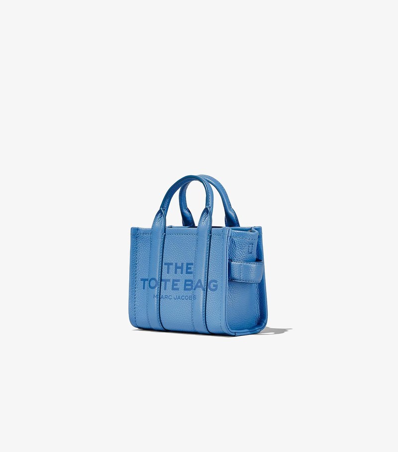 Women's Marc Jacobs Leather Micro Tote Bags Blue | UAE-814603