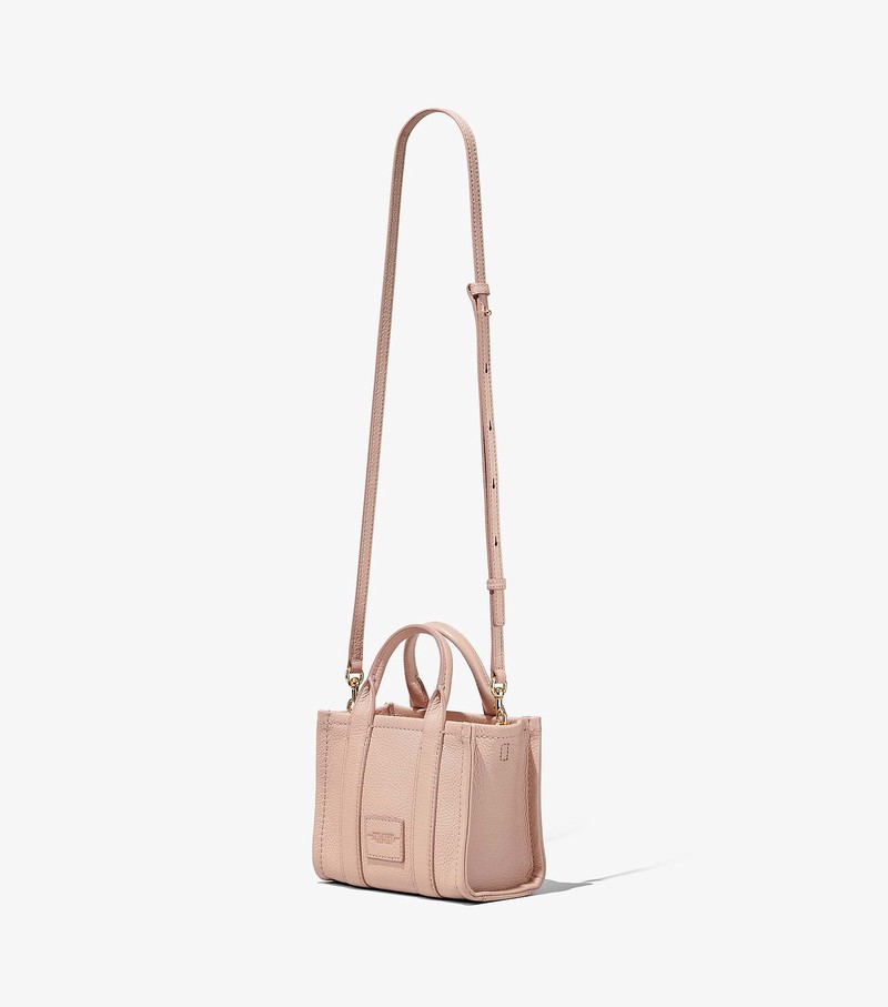 Women's Marc Jacobs Leather Micro Tote Mini Bags Cream | UAE-149608