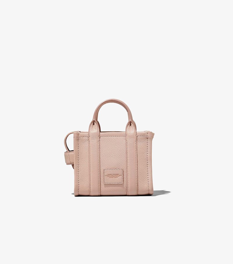 Women's Marc Jacobs Leather Micro Tote Mini Bags Cream | UAE-149608