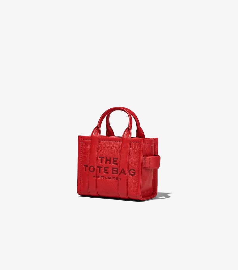 Women's Marc Jacobs Leather Micro Tote Mini Bags Red | UAE-260548