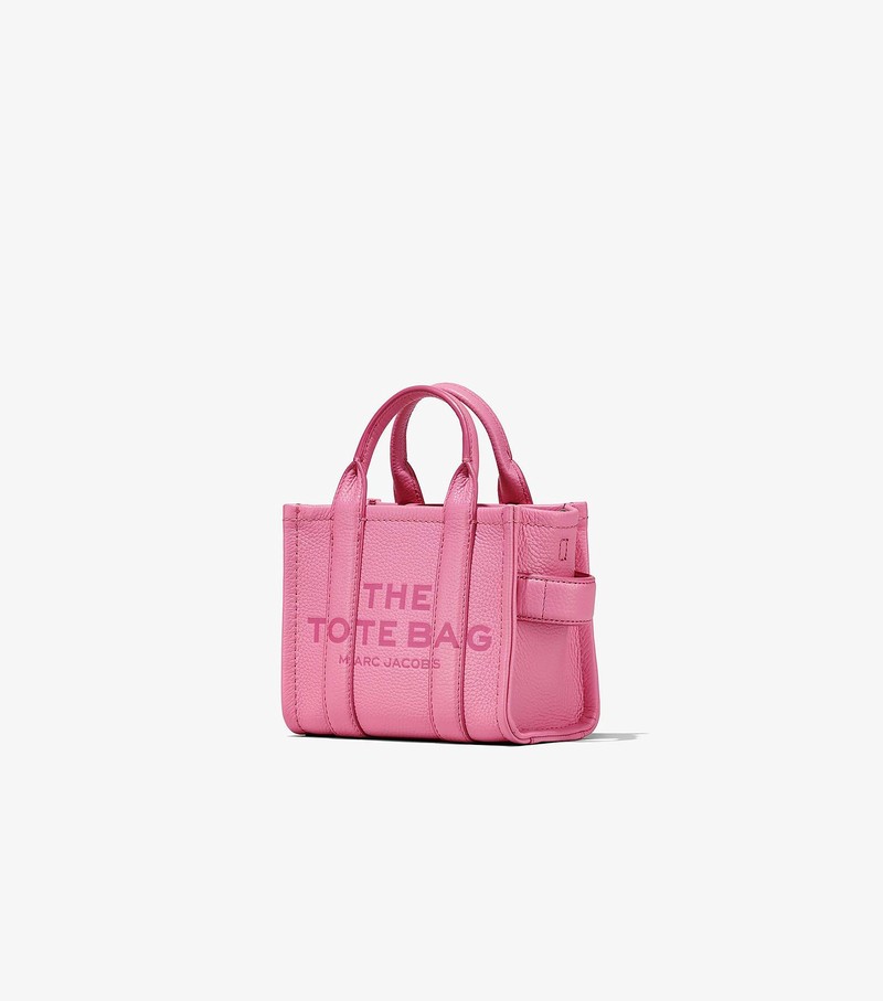 Women's Marc Jacobs Leather Micro Tote Mini Bags Pink | UAE-403786