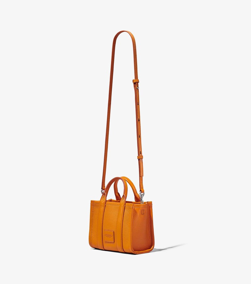 Women's Marc Jacobs Leather Micro Tote Mini Bags Orange | UAE-642935