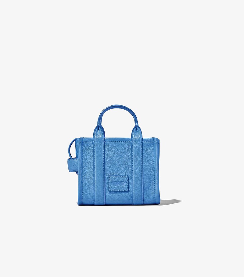 Women's Marc Jacobs Leather Micro Tote Mini Bags Blue | UAE-681932