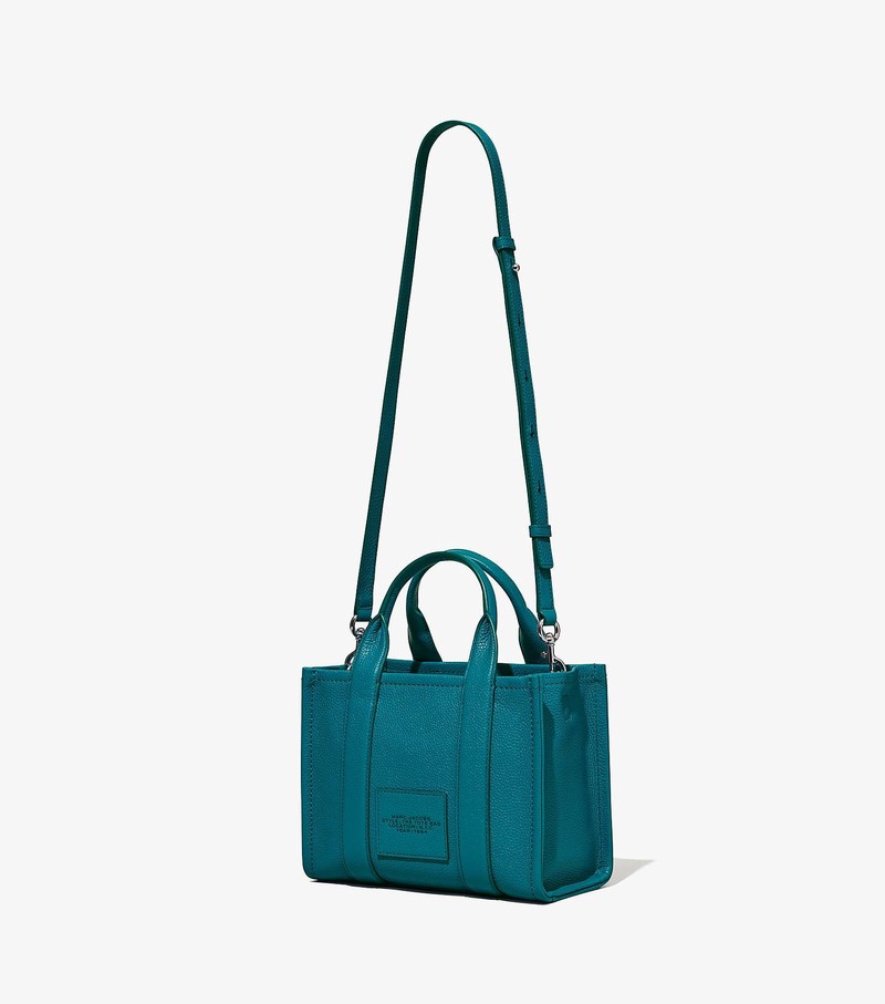 Women's Marc Jacobs Leather Mini Tote Bags Blue | UAE-146873