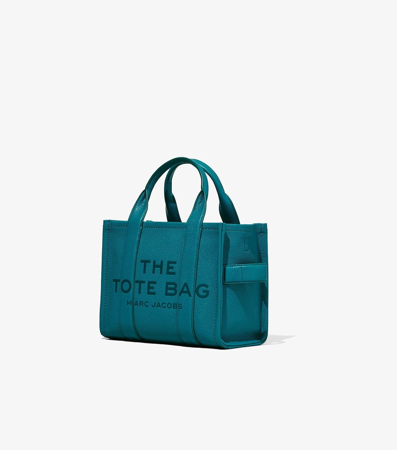 Women's Marc Jacobs Leather Mini Tote Bags Blue | UAE-146873