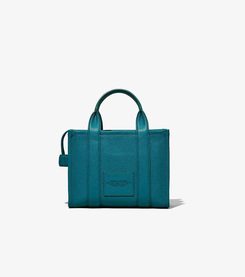 Women's Marc Jacobs Leather Mini Tote Bags Blue | UAE-146873