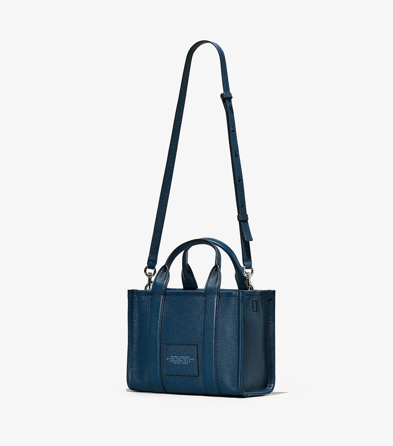 Women's Marc Jacobs Leather Mini Tote Bags Navy | UAE-827934