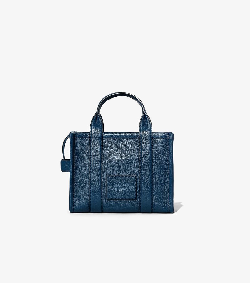 Women's Marc Jacobs Leather Mini Tote Bags Navy | UAE-827934