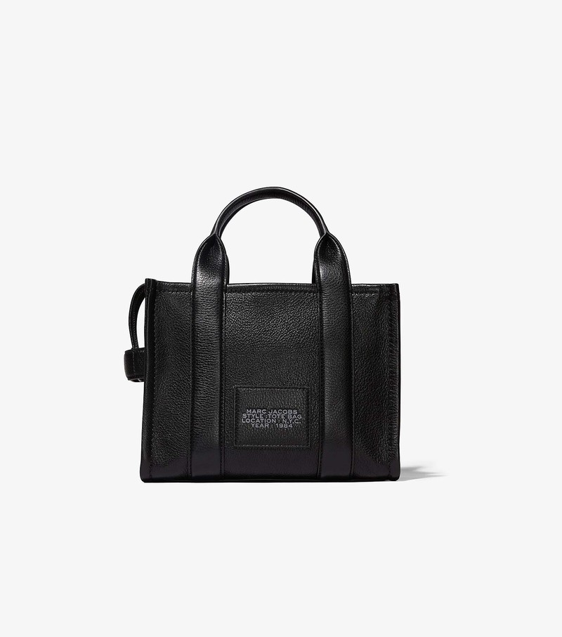 Women's Marc Jacobs Leather Mini Tote Bags Black | UAE-932716