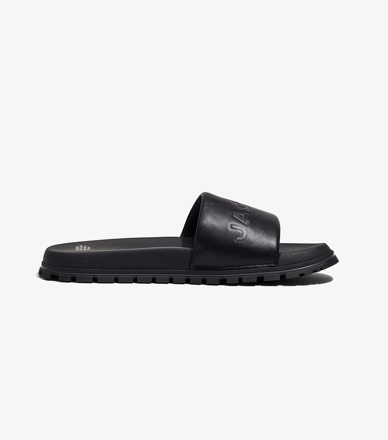 Women's Marc Jacobs Leather Sandals Black | UAE-596842