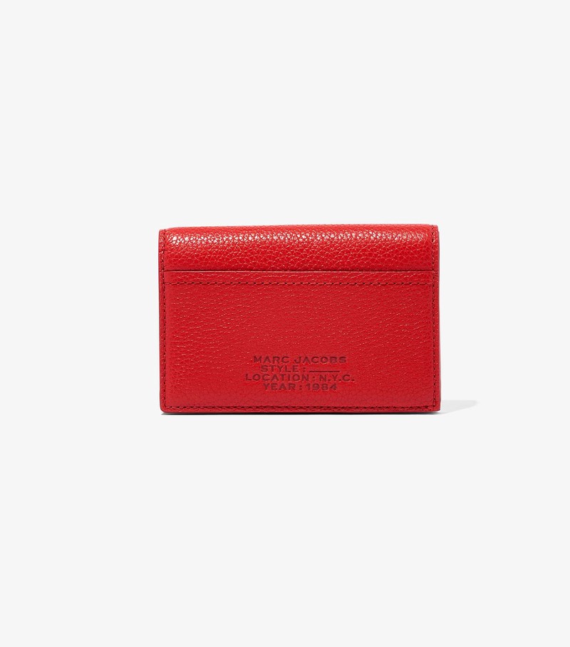 Women\'s Marc Jacobs Leather Small Bifold Small Wallets Red | UAE-762543