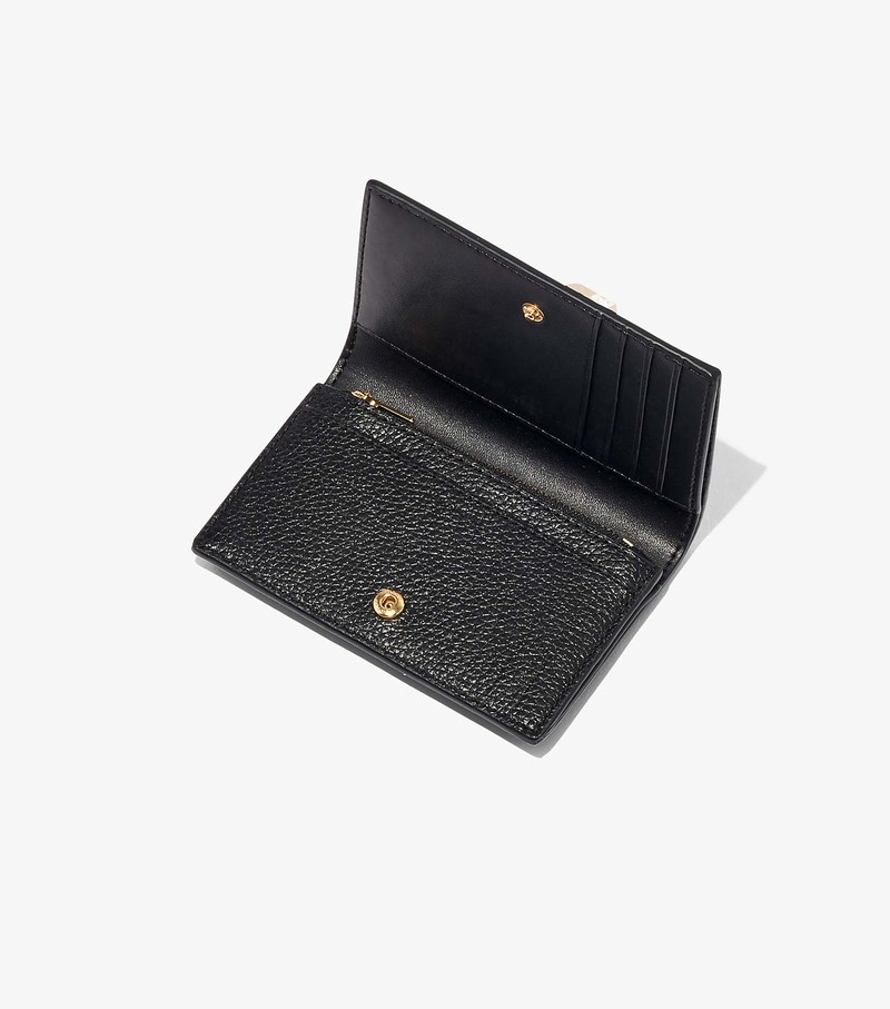 Women's Marc Jacobs Leather Small Bifold Small Wallets Black | UAE-983526