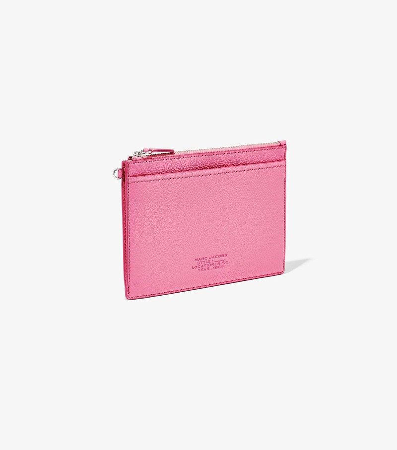 Women's Marc Jacobs Leather Small Wristlet Small Wallets Pink | UAE-537219