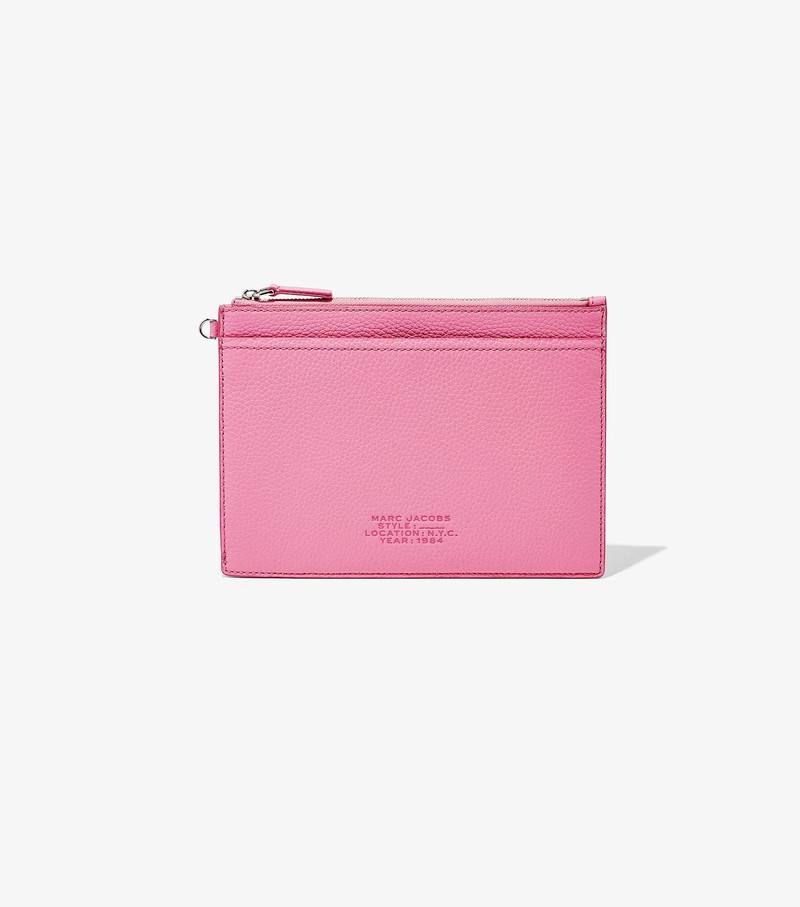 Women's Marc Jacobs Leather Small Wristlet Small Wallets Pink | UAE-537219