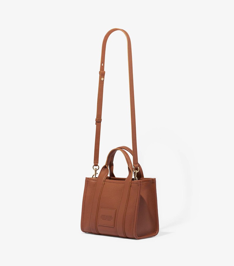 Women's Marc Jacobs Leather Tote Mini Bags Brown | UAE-846302