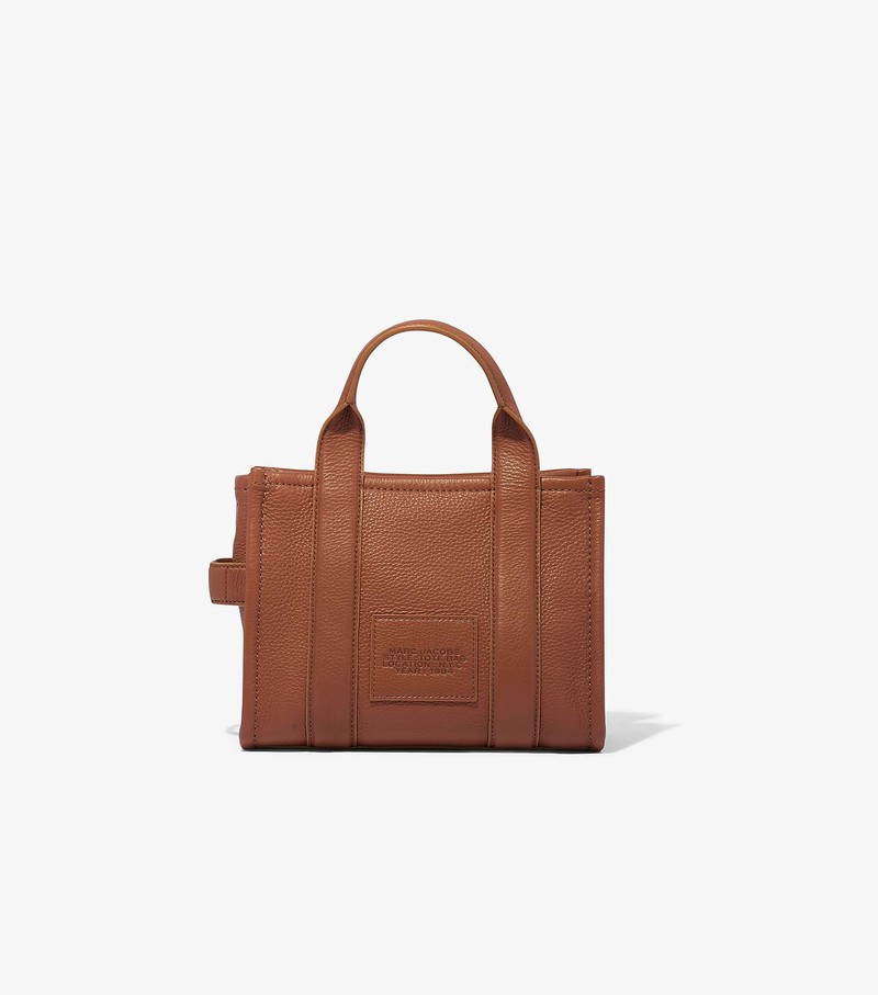 Women's Marc Jacobs Leather Tote Mini Bags Brown | UAE-846302