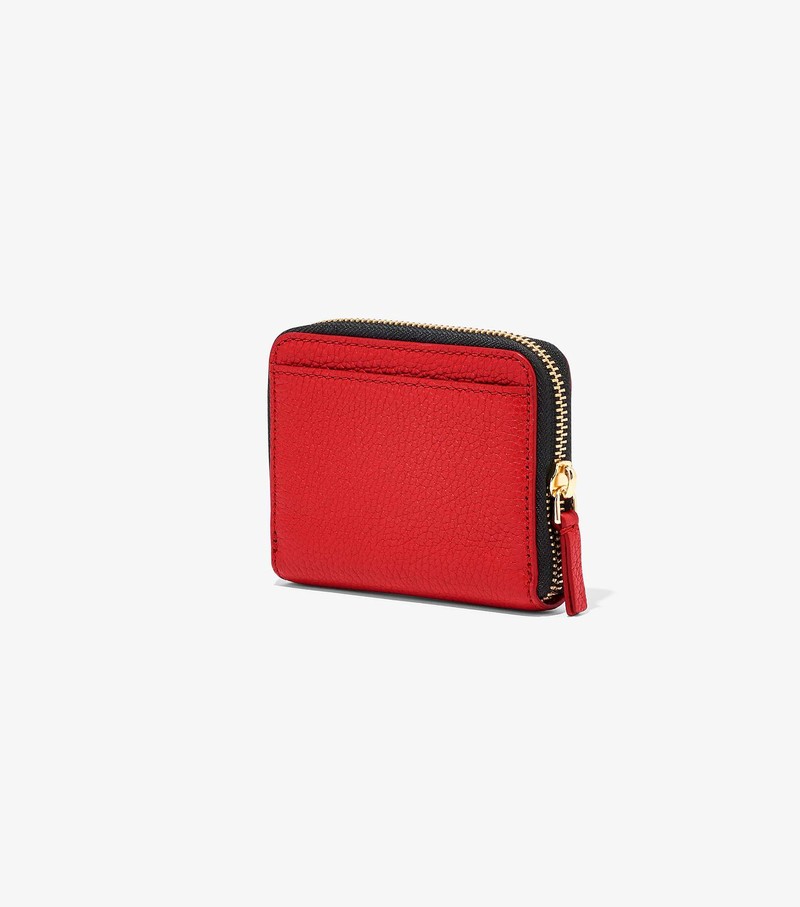 Women's Marc Jacobs Leather Zip Around Small Wallets Red | UAE-083591