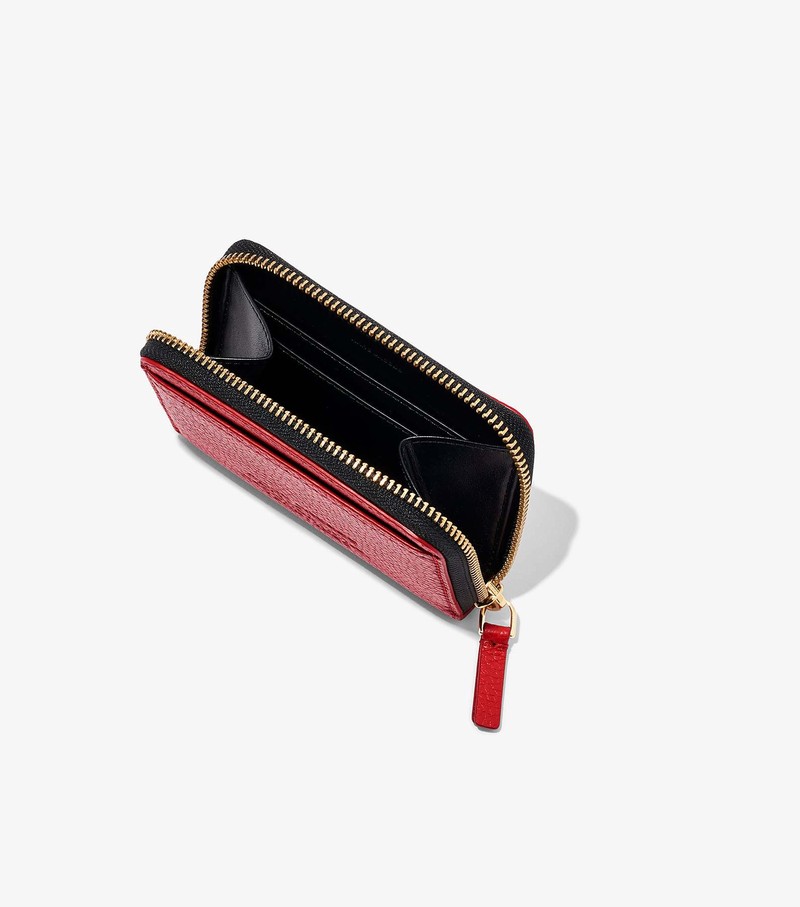 Women's Marc Jacobs Leather Zip Around Small Wallets Red | UAE-083591