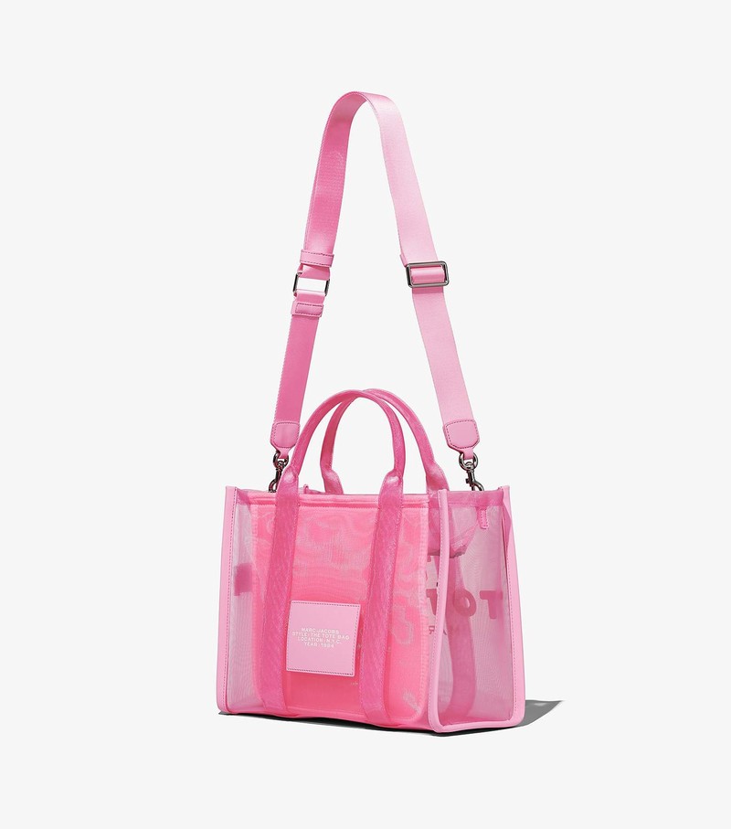 Women's Marc Jacobs Mesh Medium Tote Bags Pink | UAE-921467