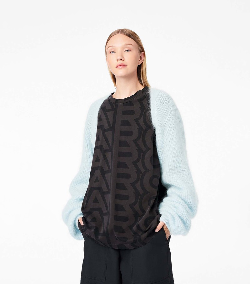 Women's Marc Jacobs Mohair Bolero Cardigan Sweater Blue | UAE-817026