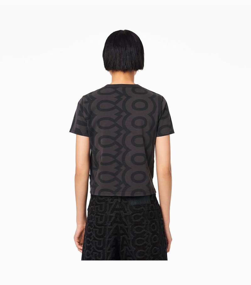 Women's Marc Jacobs Monogram Baby T Shirts Black / Grey | UAE-146593