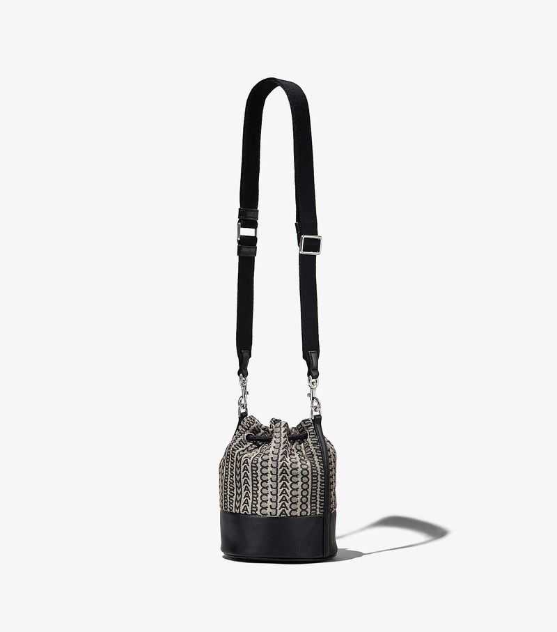 Women's Marc Jacobs Monogram Bucket Bags Black / White | UAE-132045