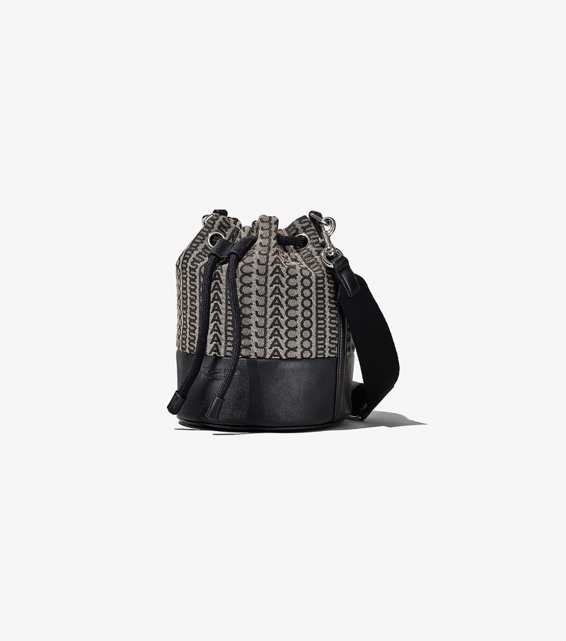 Women's Marc Jacobs Monogram Bucket Bags Black / White | UAE-132045